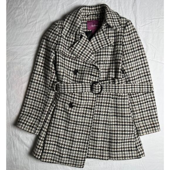 Vintage Epic Threads Houndstooth Trench Coat Women's Size Large - Picture 1 of 8